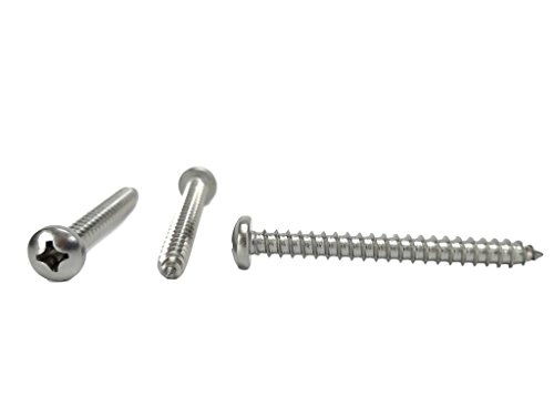 #14 X 2-1/2" Stainless Phillips Pan Head Sheetmetal Screw (1/2" to 2-1/2" in Listing) 50 Sheet Metal Screws (#14 X 2-1/2")