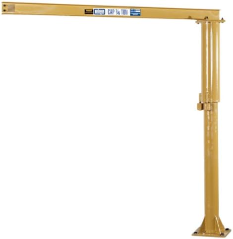 Contrx Cranes B Series Medium Duty Floor Mounted Jib Crane, 1/4 Ton Capacity, 125" Length x 15" Width x 125" Height