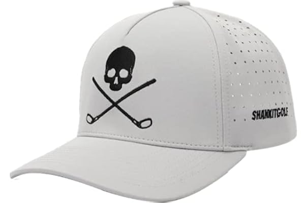Crossbones Adjustable Golf Hat Gray 