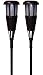 Newhouse Lighting TIKILED2-B Solar Flickering LED Island Torches, Dark Chocolate, 2-Pack