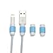 Pack of 4 - Blue, Charging Cable Saver Protector, USB Lightning Saver for Apple / iPhone / iPad Mini / Earphones Cord Protector