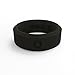 QALO Women's Rubber Silicone Ring, Modern Q2X Silicone Rubber Wedding Band, Breathable, Durable Engagement Silicone Ring, 6.5mm Wide 1.8mm Thick, Black, Size 6