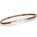 Nanxson Women's Leather Belt Thin Hook Waist Belt Skinny Belt for Jeans Dress PDW0002