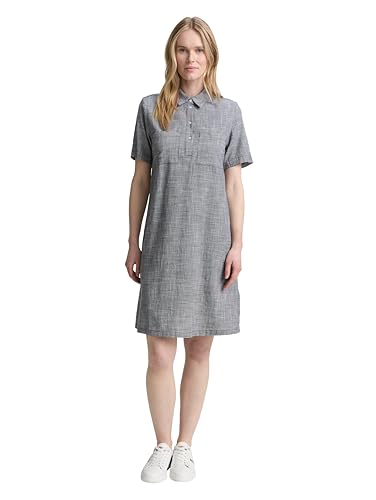 TOM TAILOR 1046465 Vestido, 37495-Midnight Navy Blue, 32 Mujeres