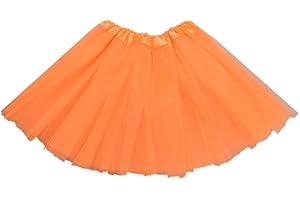 ASLANA Kids Tutu Skirts 3 Layered Tulle, Fit Most 4-11 yrs Little & Big Girls for Dance Party Costume