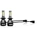 H7 24000LM LED Headlight Bulbs 6000K Error Free 4 Sides COB Lamp Beam Cool Fan Super Cool White High/Low Beam/Fog Lights Automotive Headlamp Conversion Kit