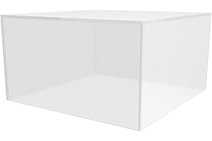 Acrylic Display Box Countertop Bin 7.25" x 7.25" x 4" Frosted Merchandise Storage Open Bottom No Lid and Flippable Cubby for Retail Stores by Marketing Holders