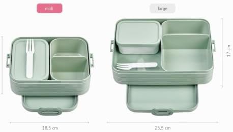 – Porta Pranzo Bento Take A Break Midi – Sacco per il Pranzo con Bento Box – Porta Pranzo per Panini, Spuntini e Avanzi – Snack e Pranzo - 900 ml - Nordic Black