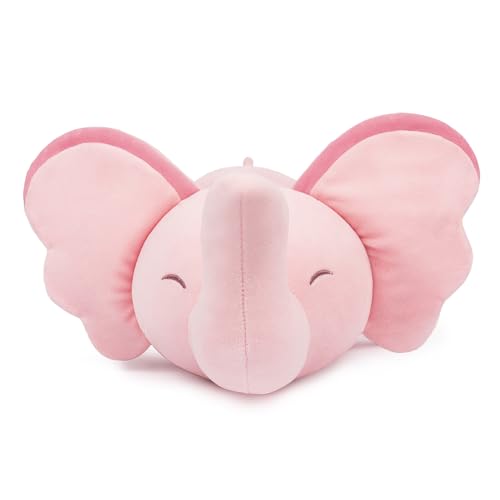 NIUNIU DADDY 21 IN PINK ELEPHANT STUFFED ANIMAL NOT WEIGHTED – KAWAII LARGE ELEPHANT PLUSH TOY FOR KIDS ADULTS, SQUISHY SOFT CUTE BODY PILLOW GIFT FOR GIRLS BOYS BIRTHDAY CHRISTMAS PARTY