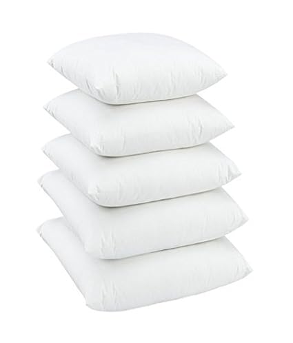 Aricca Microfiber Cushion Filler (16x16-inches, White) - Set of 5
