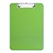 3-pack Transparent Plastic Clipboard, Flat Clip, 9X12x7/64, Neon Orange,Neon Pink and Neon Green