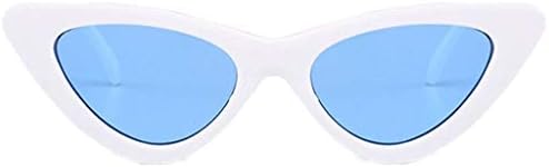 JAZMER Hot Sale Cat Eye Glasses For Men Women Small New Girls Mirrored Sunglasses Cateye Triangle Outdoor Glasses UV400 Original Retro Glasses Unisex Vintage Style Party