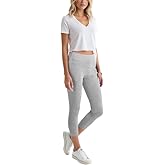 Pure Look Women's Stretch Cotton Capri Cropped Soft Comfort Leggings