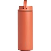 Created Co. 16oz Nomad Grip Tumbler – Large Vacuum Insulated Stainless Steel Travel Mug with Ceramic Coated Interior, Leak-Resistant Grip Lid, Cup Holder Compatible - Terracotta