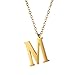 PROSTEEL Initial Letter Necklace,Alphabet Name Jewelry,Men/Women,Personalized Groomsman Bridesmaid Gift,Wedding Minimalist Bridal Party Graduation Gift,Stainless Steel,18K Gold Plated