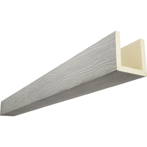 Timberthane Sandblasted Faux Wood Beam, 3-Sided (U-Beam), 10"W x 4"H x 240"L, C…