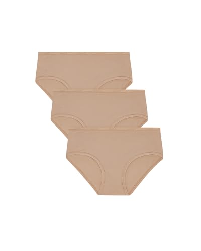 Organic Basics Women's Core Brief Cotton Bikini Underwear 3-Pack, Hazelnut/Haze…