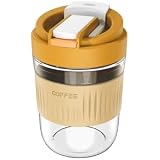 MOCHIC CUP Reusable Coffee Cup Glass Travel Mug with Lid and Non-slip  Sleeve Dishwasher and Microwave Safe Portable Durable Drinking Tumbler BPA  Free (Lemon Yellow,16oz/454ml) price in Saudi Arabia | Amazon Saudi