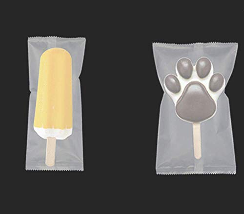 Clear Frosted Ice Pop/Candy Plastic Bags Food Grade Hot Sealing Packing Containers 3.5 * 3.8 Inch 200 Pcs