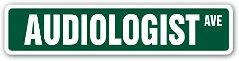 TammieLove AUDIOLOGIST Aluminum Street Sign hearing ears phonics head phones| Indoor/Outdoo for Indoor Outdoor Yard Street Signs 16x4 inches