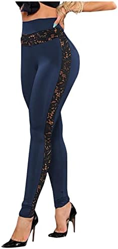 Women's Gothic Sexy Lace Leggings High Waist Club Casual Skinny