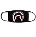 Ayo and Teo Face Mask Panda Mask for Kids Ape Camo Mask in Black & Red for Adults Shark Mouth Teeth Unisex Mask Pack of 3