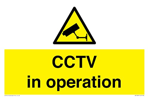 Señal de CCTV en funcionamiento - 300x200mm - A4L