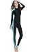 One - piece Rash Guard UV Sun Protective Swimsuit for Women Blue, Long Leg Cover - Blue, S for Height 61 inch - 64 inch