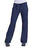 Koi Women's Lindsey Ultra Comfortable Cargo Style Scrub Pants, Navy, Small