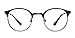 TIJN New Round Metal Non-prescription Glasses Frame with Clear Lens