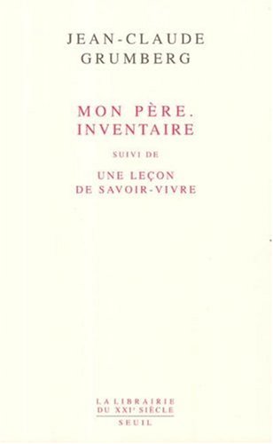 Mon père, inventaire