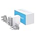 USB Wall Charger with Foldable Plug, 24W 4 Port Phone Charger Adapter, International USB Travel Charger,Desktop USB Charging Station Compatible with iPhone 11/XS/Max/XR/X/8/7, iPad,Nexus and More