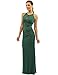 PattyBoutik Women's Keyhole Ruched Sides Slit Maxi Dress (Green M)
