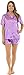 Pajama Mania Women's Satin Shortsleeve Button Up with Shorts Pajama Set