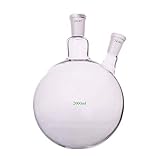 Deschem 2000ml,24/40,2-Neck,Round Bottom Glass Flask,2L Reaction Vessel,Double Necks
