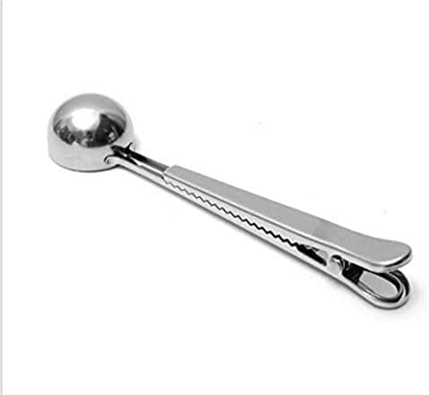 Zenguiha Kitchen Tablespoon Tools Stainless Steel Coffee Spoon With Measuring Clip/Measuring Spoon Milk Powder Spoon Seasoning Spoon Digging Fruit Ice Cream Spoon