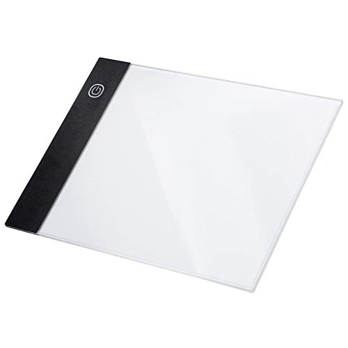 Choosebuy LED A5 Painting Tablet Board, Electronic Writings Pads, Drawing Board, Third Gear Dimming Copy Pad Panel Gifts for Kids (White)