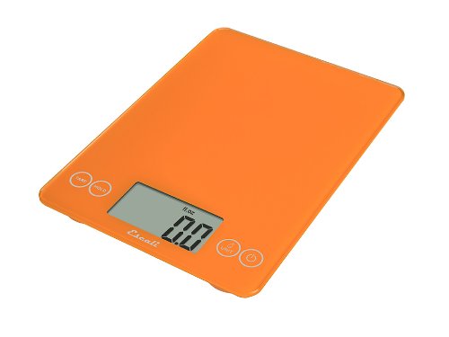 Click Here to See More Images Escali 157OO Arti Glass Digital Kitchen Scale 15Lb/7Kg, Overly Orange