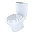 TOTO CST412MF.01 Aquia Dual Flush Elongated Two-Piece Toilet, 1.6GPF & 0.9GPF, Cotton White