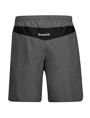 HAMSWAN Men's Loose-Fit Padded Breathable Bike Shorts for Cyclin, L