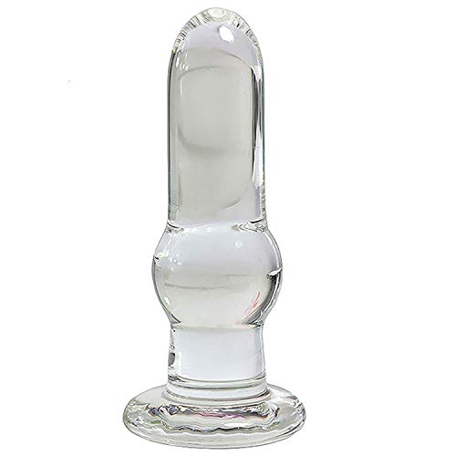 FOPW S-Tshirt Silicone Jewel Plug Butt Transparent Glass Anal Plug 13 4cm Anal G Spot Stimulator Butt Plugs Glass S for Women Buttplug Sex-Toys,Heart Plugs Butt Play Plug