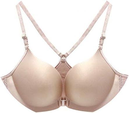 Thin Solid Color Bra Y line Push high Sexy Ladies Bra Bra Underwear A B C Underwear,Khaki,80B