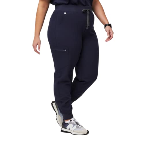 FIGS Zamora High Waisted Jogger Style Scrub Pants For Women Navy