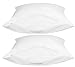 White Classic King Pillow Covers with Zipper 2 Pack - 20 x 36 Ultra-Soft, Cozy and Noiseless King Pillow Protector, 200 Thread Count, Fade-Resistant Pillow Shams