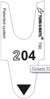 Turn-O-Matic T90 3 Digit Standard Tickets - White- 24000 Tickets