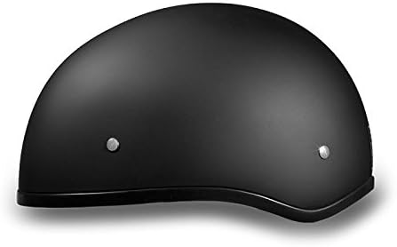 DOT Dull Black Motorcycle Half Helmet without Visor (Size 4XL, 4X-Large)