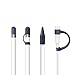 [4-Piece] FRTMA Compatible with Apple Pencil Cap/Apple Pencil Tip Cover/Cable Adapter Tether/Apple Pencil Cap Holder Compatible with iPad Pro Pencil, Midnight Blue