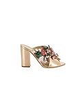 GEDEBE Women's Michellemetalpink Gold Leather Sandals
