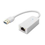 Cable Matters USB to Ethernet Adapter (USB 3.0 to Ethernet) Supporting 10/100/1000 Mbps Ethernet Network in White