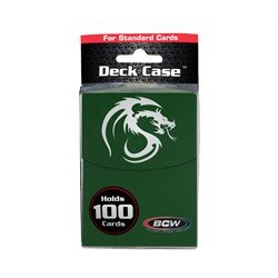 1 BCW Deck Box / Case - Green - Holds 100 Cards